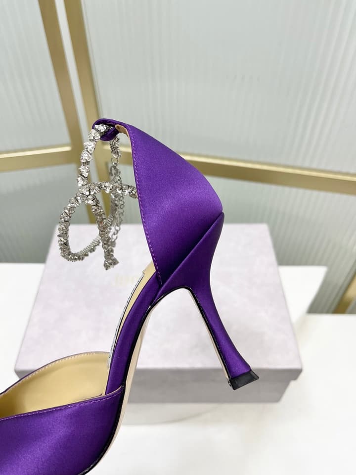 Jimmy Choo Stevie 100 Satin Bow Heels in Brown Satin