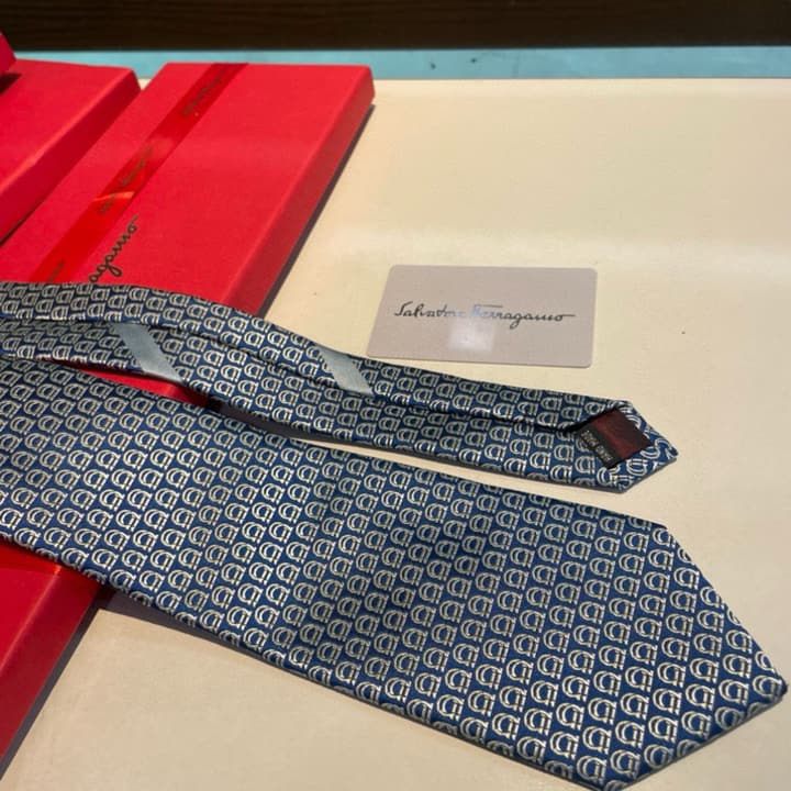 Ferragamo Men's Silk Tie Series in Burgundy