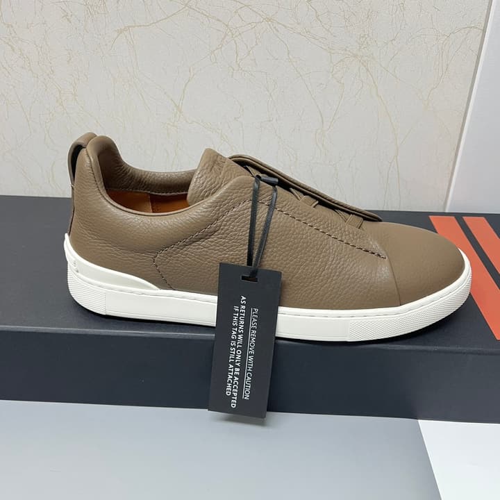Zegna SECONDSKIN Triple Stitch™ Casual Sneakers in Monochromatic Black