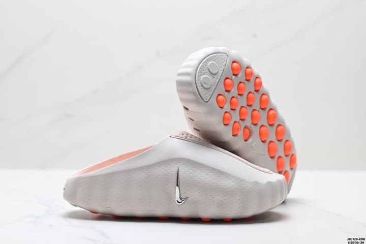 Nike Mind 001 Recovery Slide in Light Grey And Peach