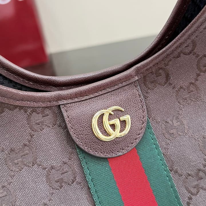 Gucci Giglio GG Canvas Handbag – 2026 Spring/Summer Collection in Dark Brown GG Canvas