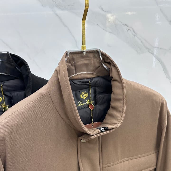 Loro Piana Stand Collar Down Jacket – 2025 Collection in Classic Black
