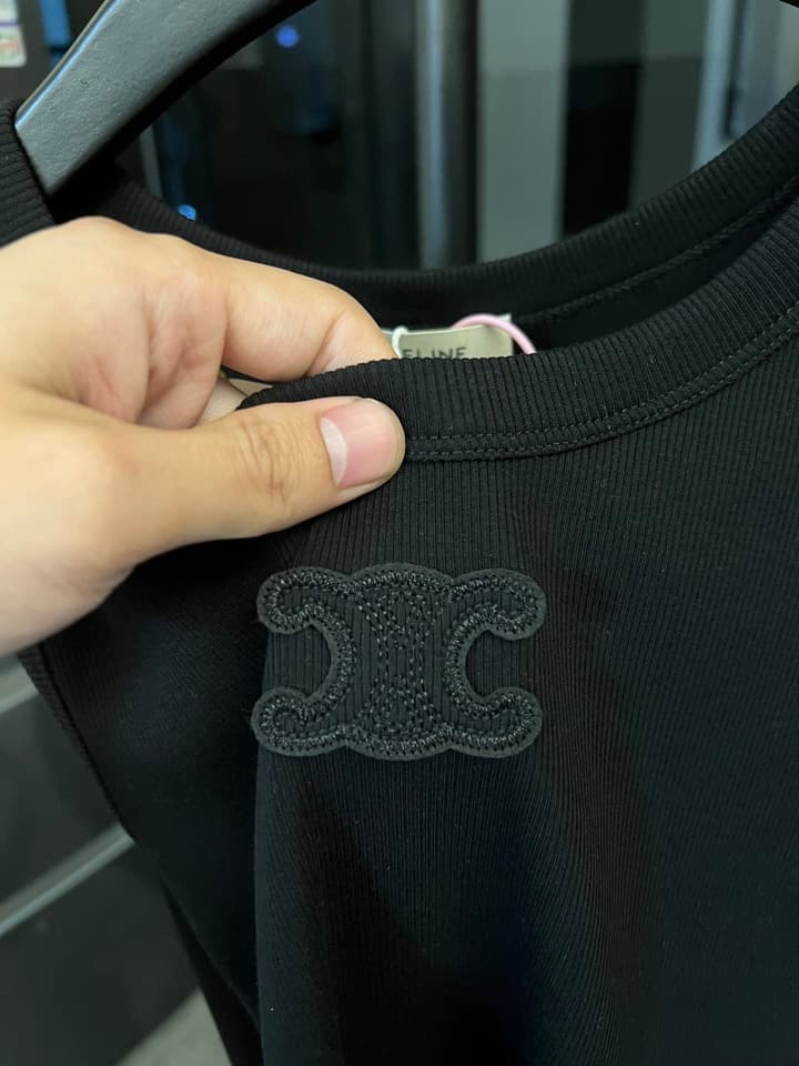 Celine Triomphe Embroidered Knit Vest – 2025SS Collection in Black