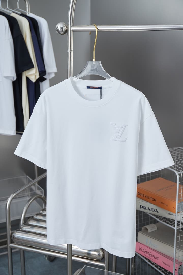 Louis Vuitton Embroidered Logo T-Shirt – 26SS Early Spring Collection in Black