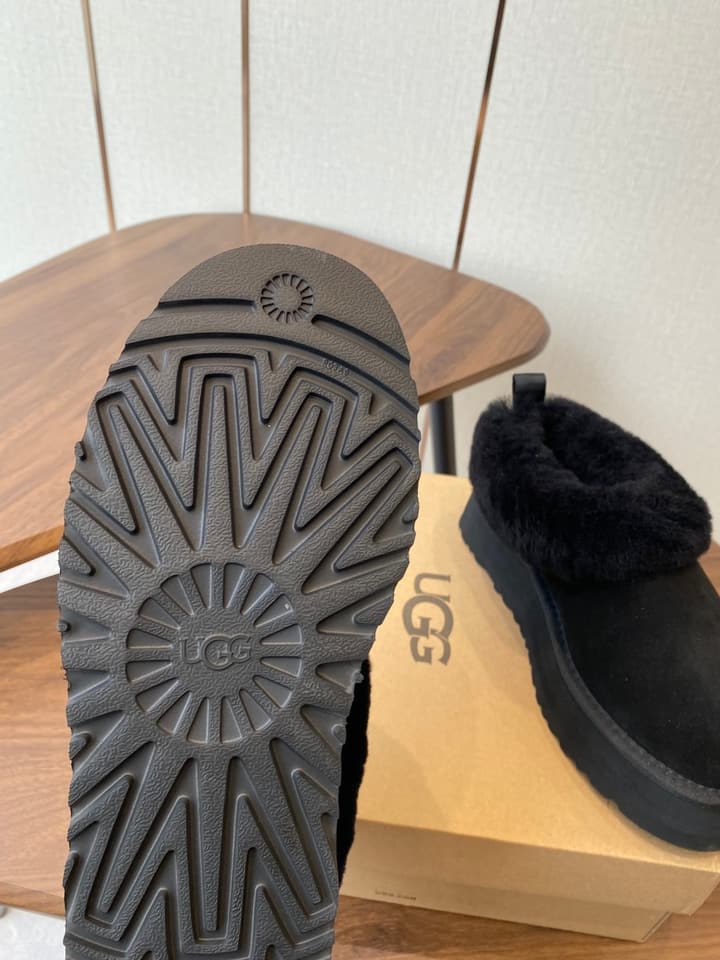 UGG Tazzler Sheep Wool Slippers – Autumn/Winter Collection in Black Suede