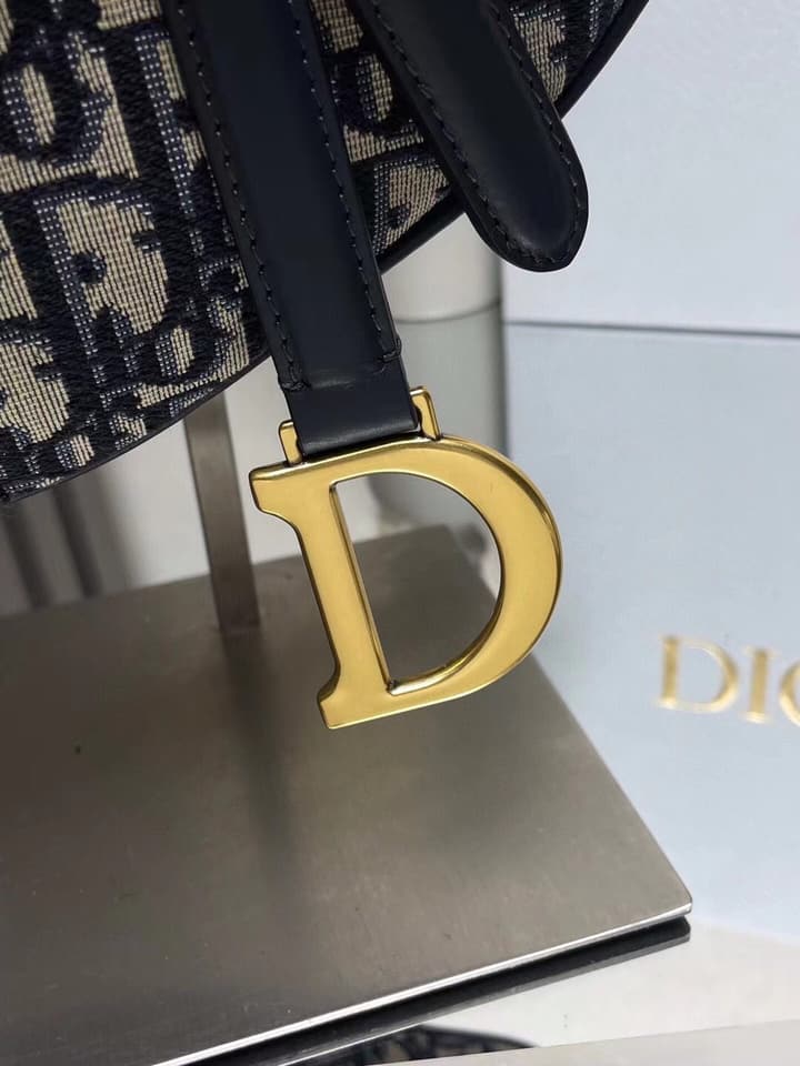 Dior Saddle Bag – Blue Canvas Mini