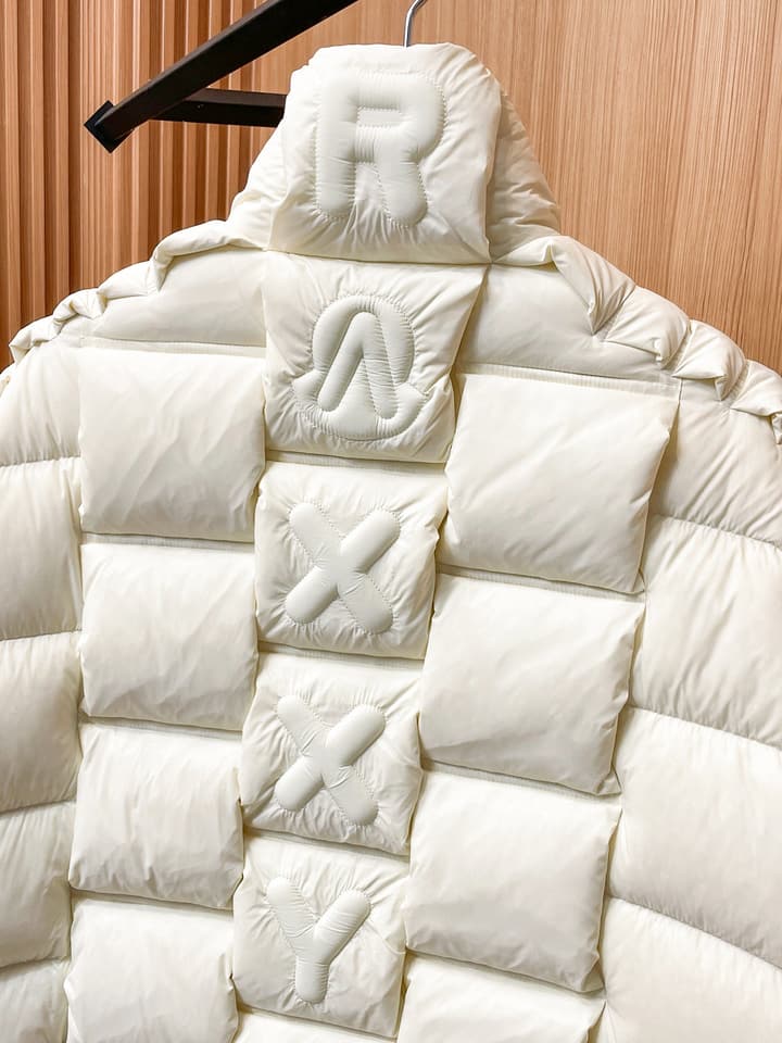 Moncler Stand Collar Embossed Down Jacket – Limited Edition in Black