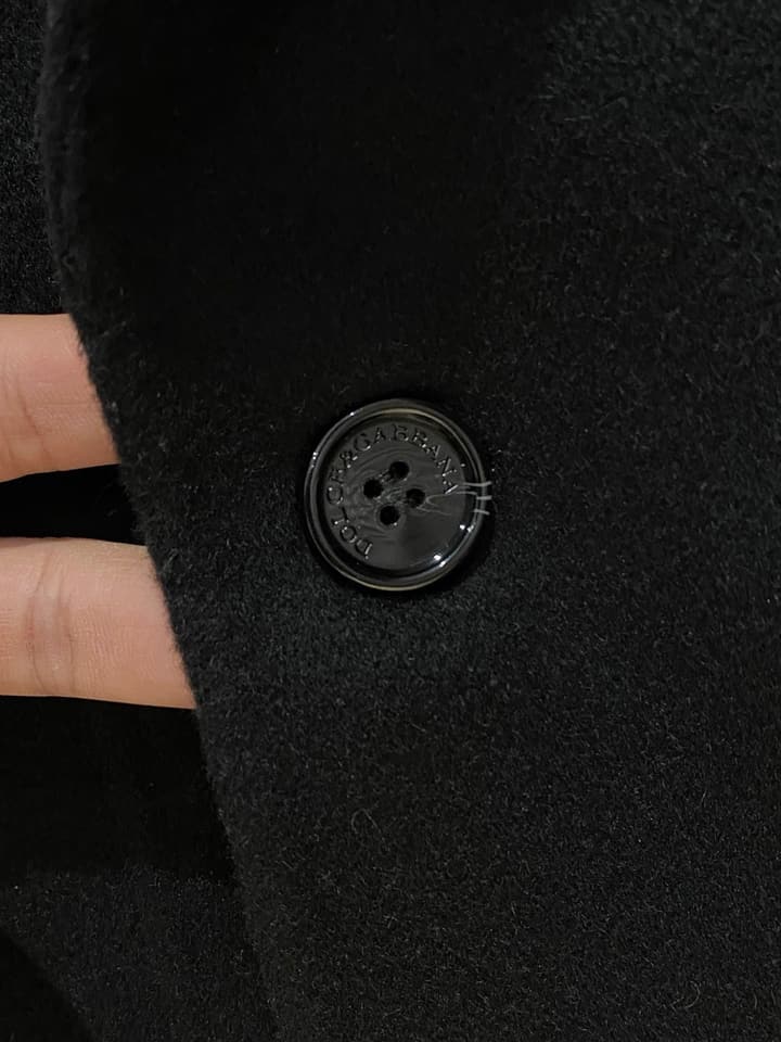 Dolce & Gabbana Men's Wool Kensington Coat – 2025FW in Classic Black