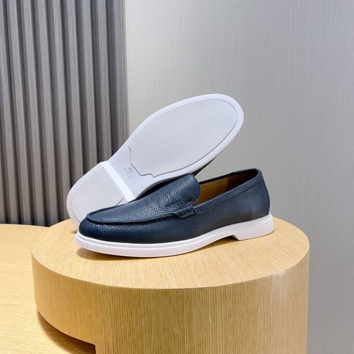 Boss Men's Luxury Leather Loafers in Black Leather