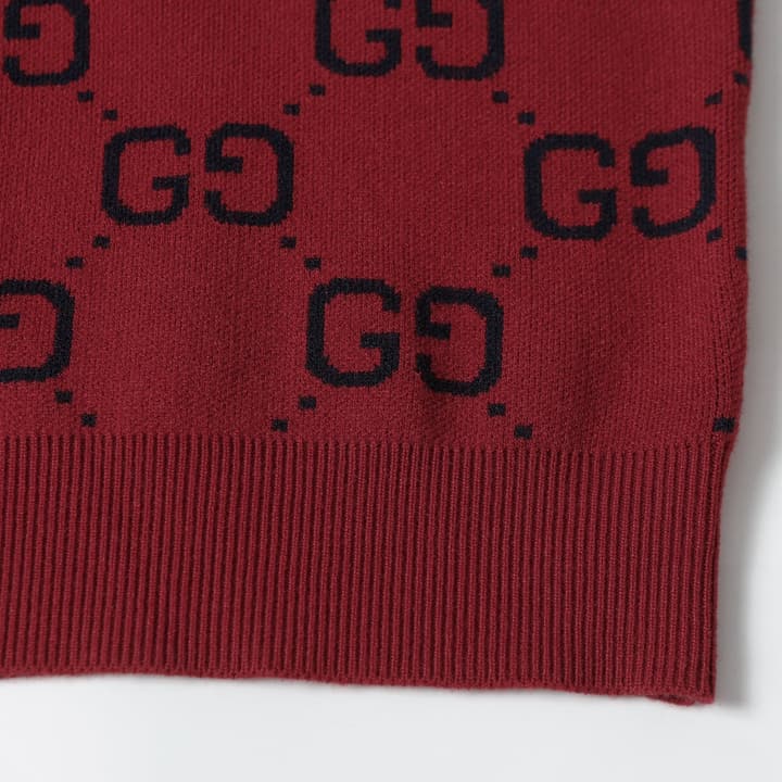 Gucci Logo Knit Crewneck Sweater in Green Gradient Logo Knit