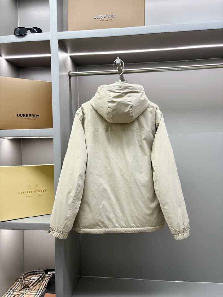 Zegna Letter Print Down Jacket in Apricot Beige