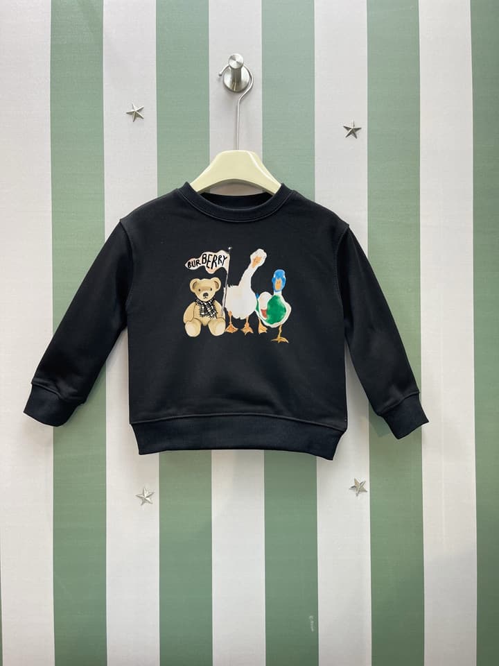 Burberry Children's Crewneck Sweatshirt – 2025FW – Kids Collection in Black Graphic Sweatshirt