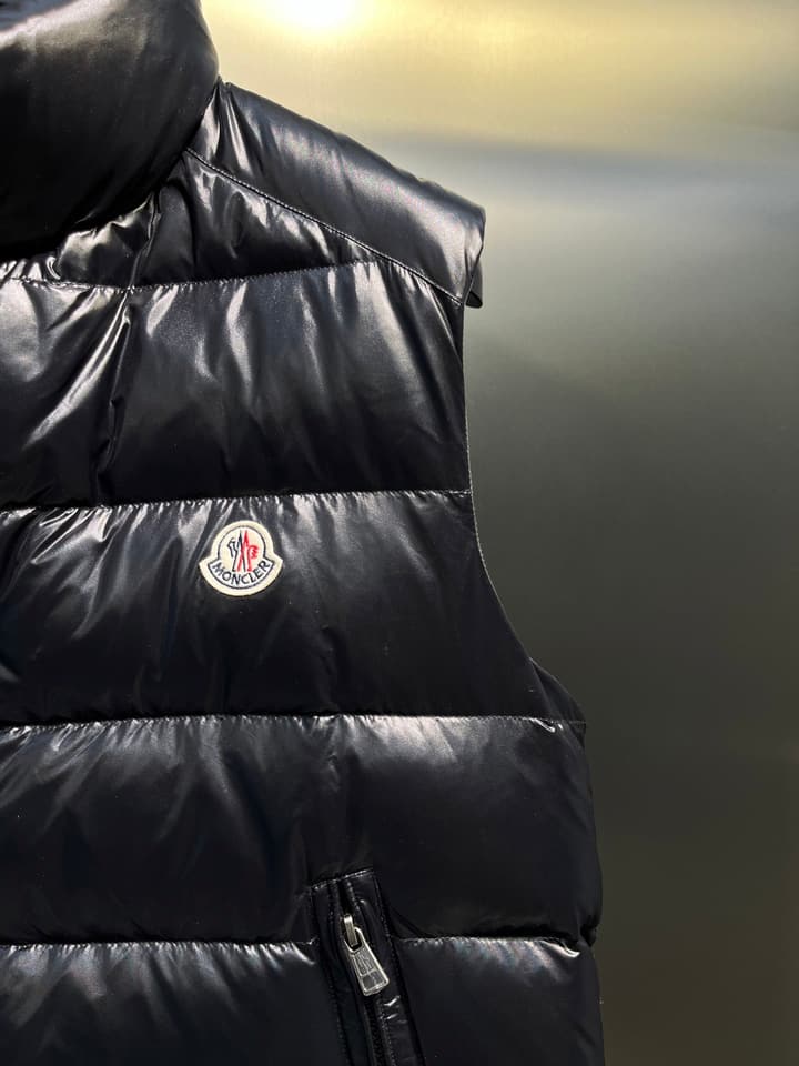 Moncler Unisex Down Vest in Gold