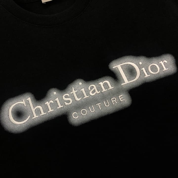 Dior Embroidered Logo Crewneck T-Shirt – 2026SS in Black