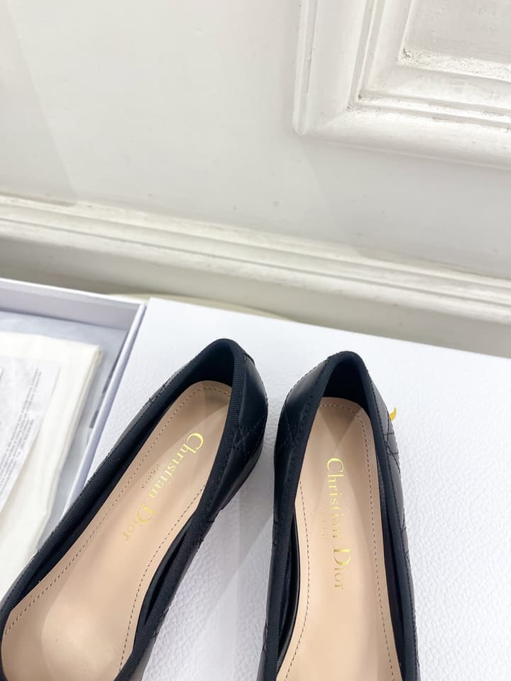 Dior Cannage Pearl Ballet Pumps – 2024 Spring/Summer Collection in Black