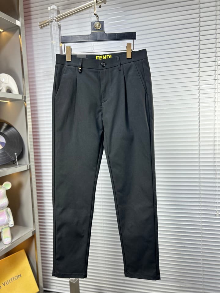 Fendi SS25 Casual Suit Trousers – 25SS/25FW in Dark Charcoal Gray