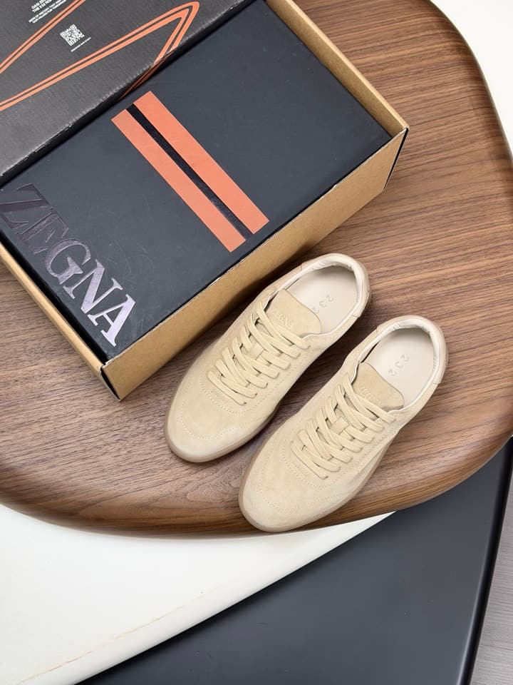 Zegna Old Money Suede Casual Sneakers
