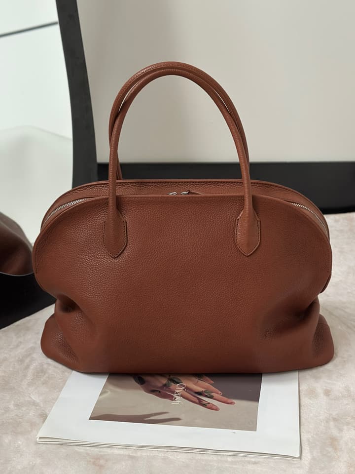 The Row Agnes 15 Leather Bowling Bag