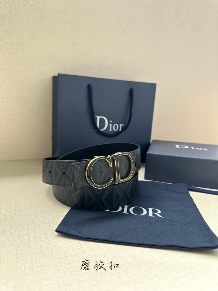 Dior CD Diamond Reversible Belt