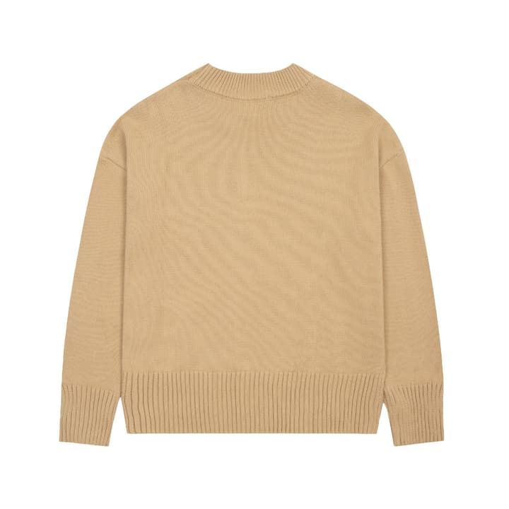 Ami Paris Classic Heart Embroidered Crewneck Sweater in Black