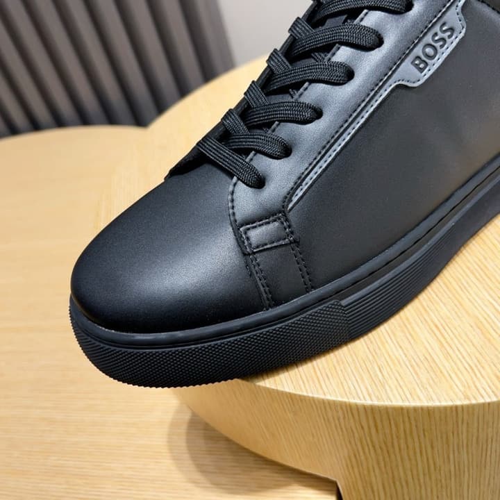 Boss Classic Driving Shoes in Black With Polished Toe