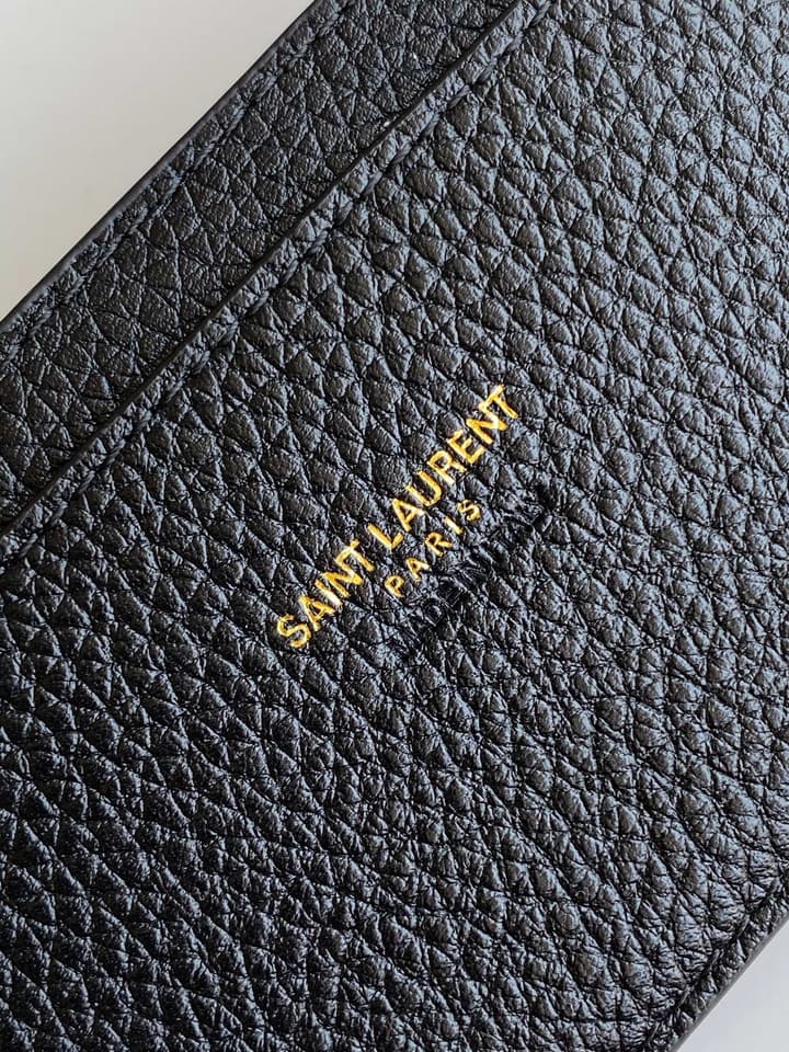 Saint Laurent Grained Leather Small Hobo Bag with Cassandre