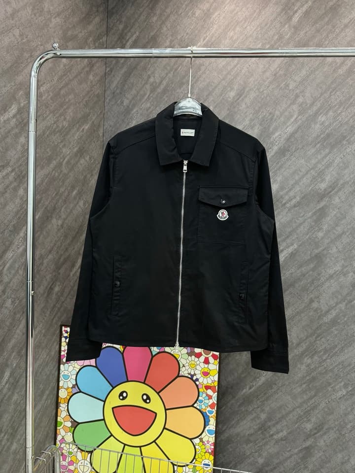 Moncler Pocket Zipper Jacket in Classic Black