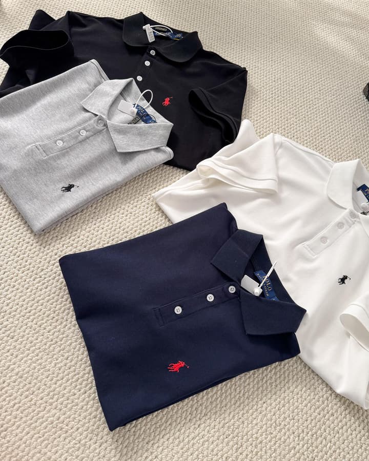 Ralph Lauren Small Pony Embroidered Polo Shirt in Black