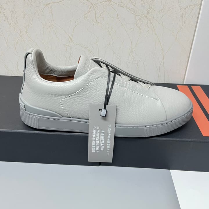 Zegna SECONDSKIN Triple Stitch™ Casual Sneakers in Monochromatic Black