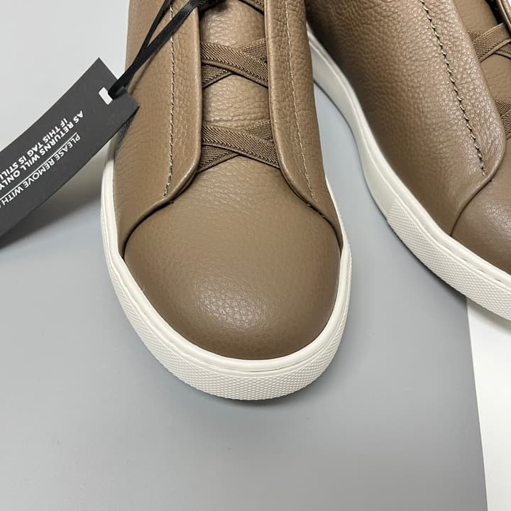 Zegna SECONDSKIN Triple Stitch™ Casual Sneakers in Monochromatic Black