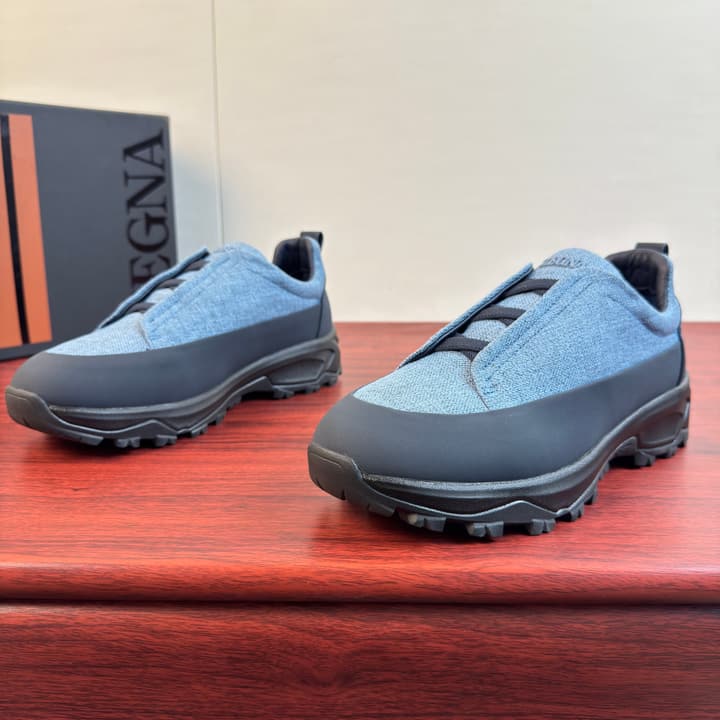 Zegna Triple Stitch Monte Canvas Sneakers