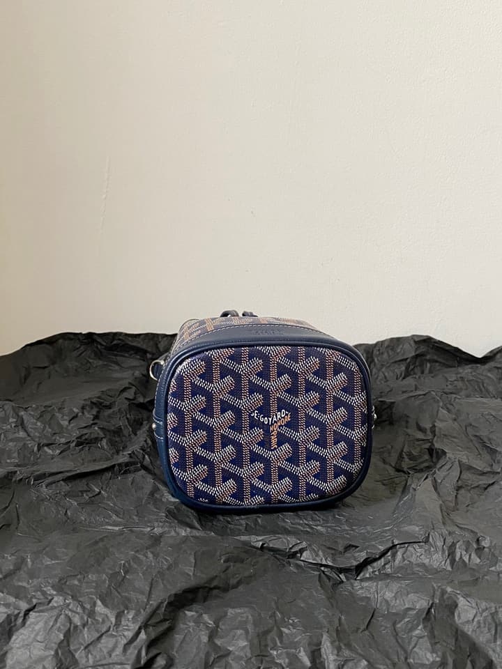 Goyard Petit Flot Mini Bucket Bag in Deep Blue Goyardine