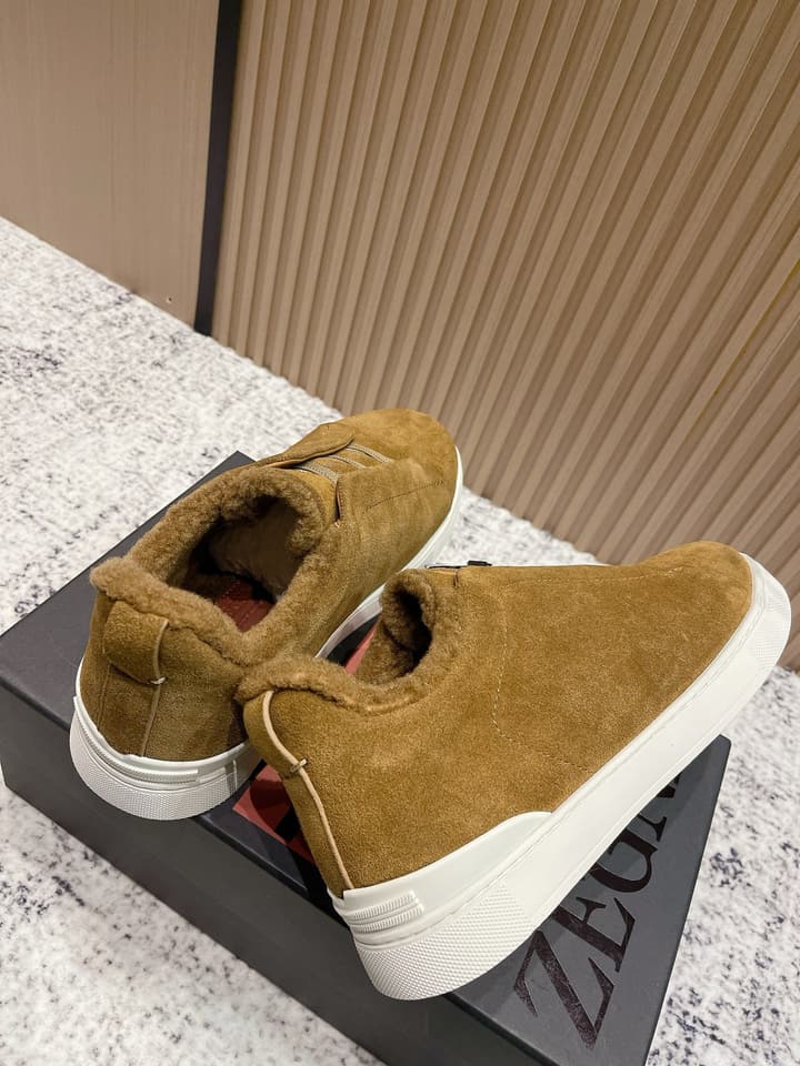 Zegna Triple Stitch Low-Top Casual Shoes – 2025SS in Black Leather