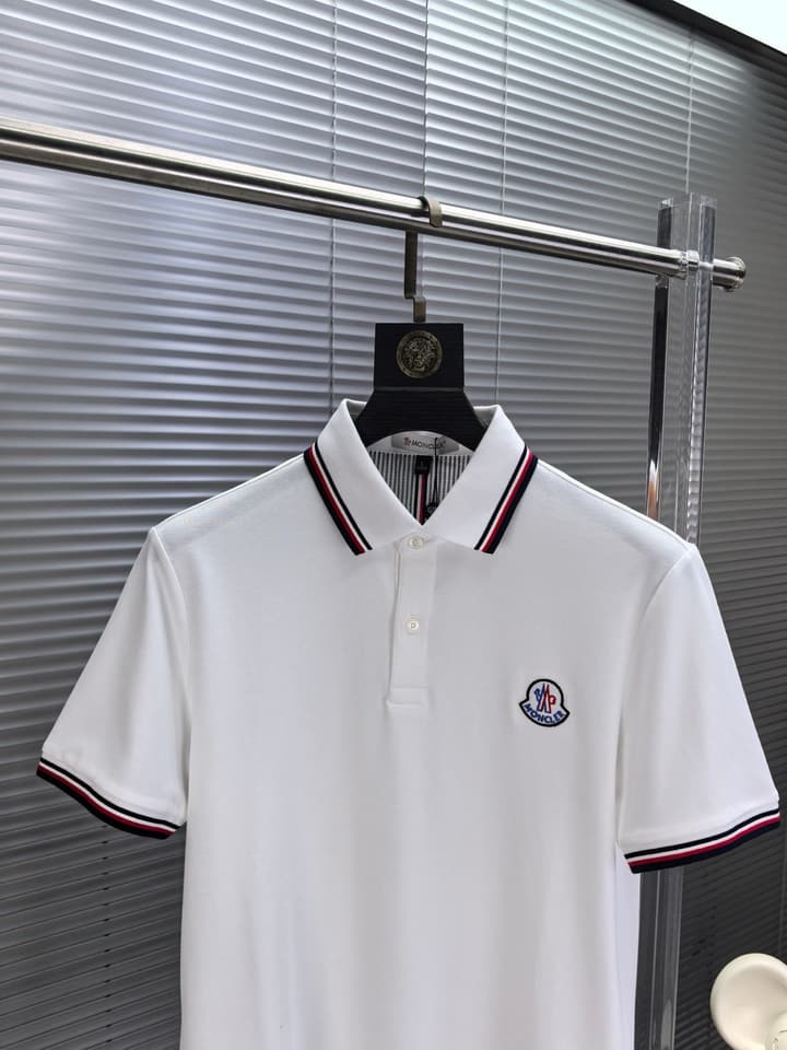 Moncler Embroidered Logo Pique Cotton Polo Shirt – Spring/Summer Collection – 2026SS in Black