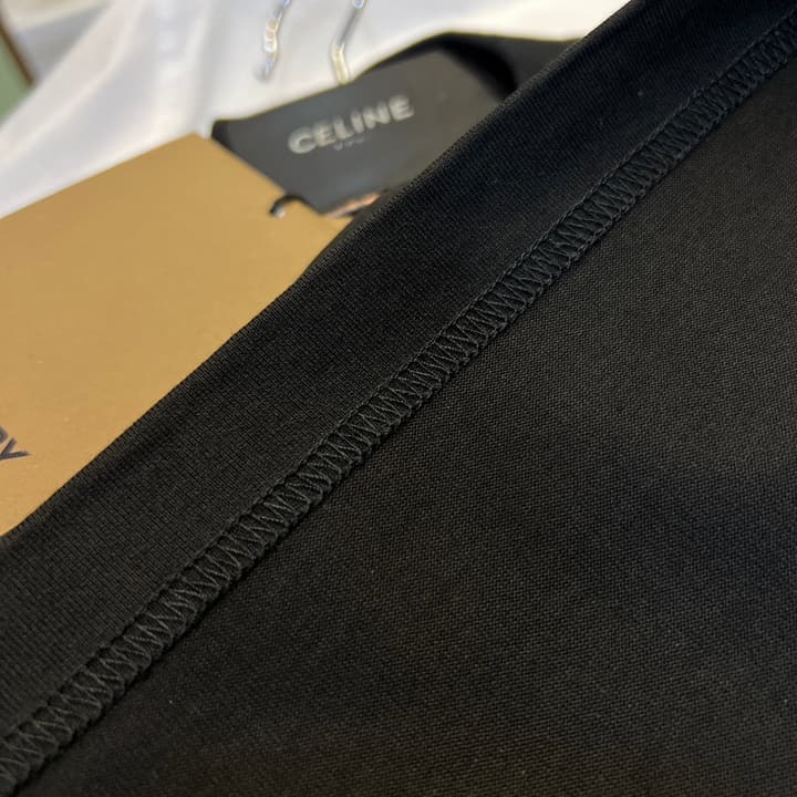 Burberry Micro-Logo Embroidered Cotton T-Shirt – Spring/Summer Collection in Black