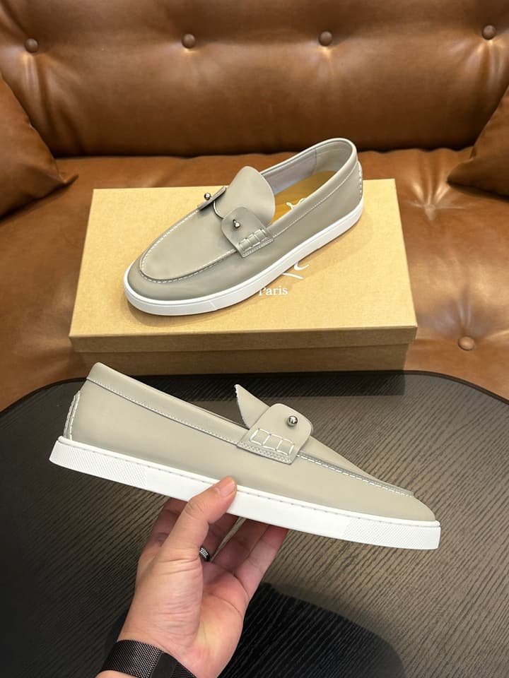 Christian Louboutin Men's Casual Sneakers in Light Grey
