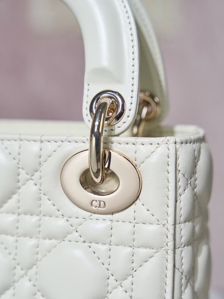 Dior Classic Lady Lambskin Handbag in Blush Pink