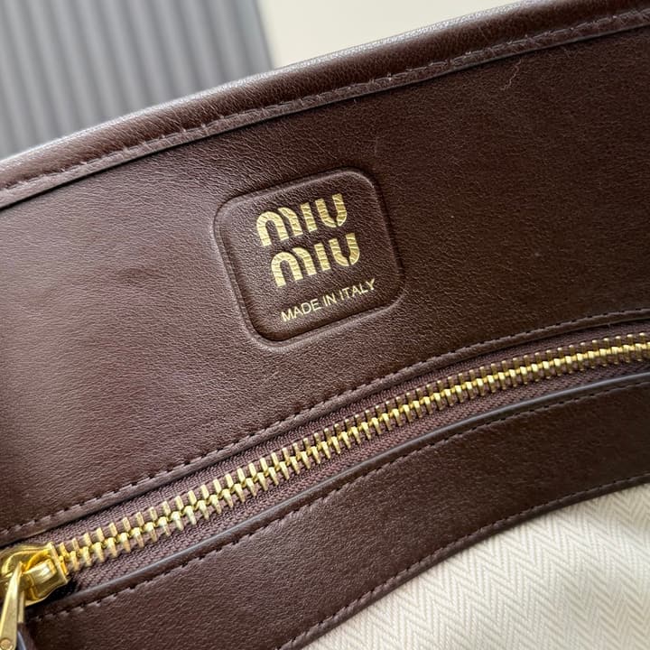 Miu Miu Aventure Naa Leather Handbag