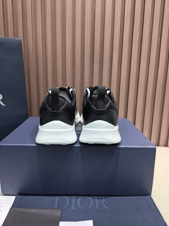 Dior Men's Leather Sneakers – New Collection in All Black