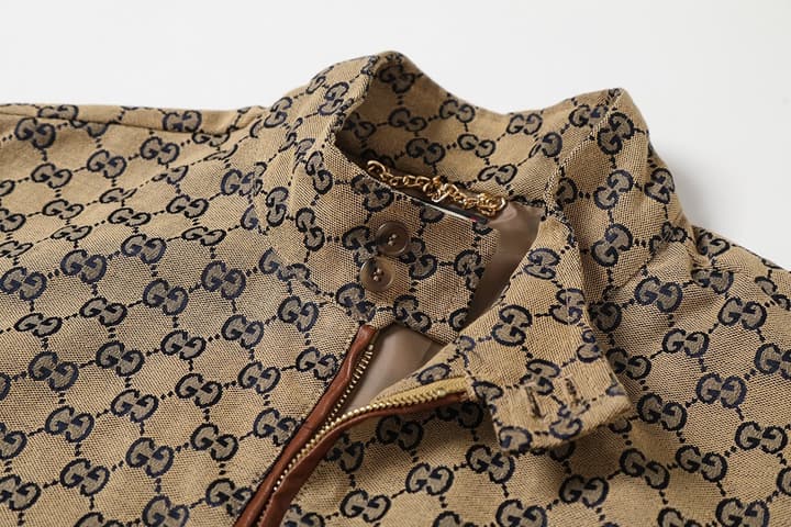 Gucci Double G Jacquard Stand Collar Jacket – 25FW in Ebony Beige Gg Jacquard