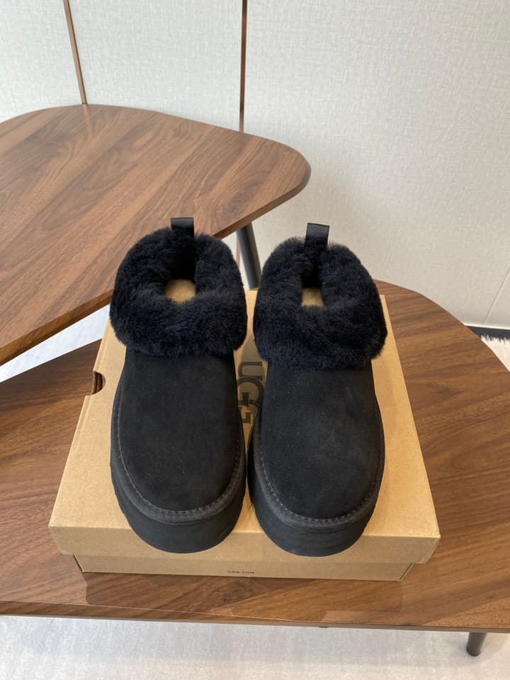 UGG Tazzler Sheep Wool Slippers – Autumn/Winter Collection in Black Suede