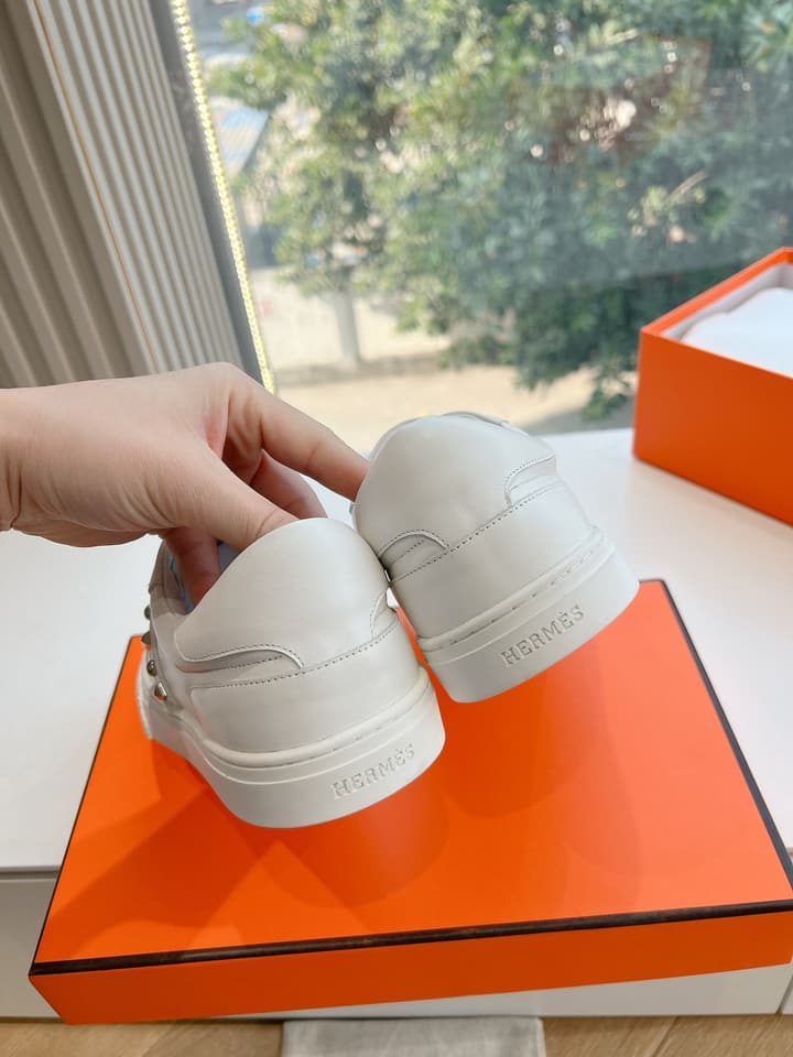 Hermès Bouncing Men's Sneakers in Black Leather