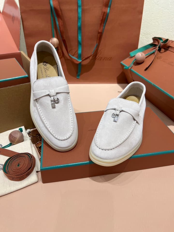 Loro Piana My Charms Classic Loafers in Nude