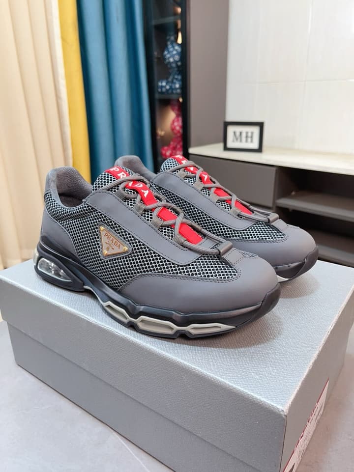 Prada Men's Air Cushion Mesh Sneakers