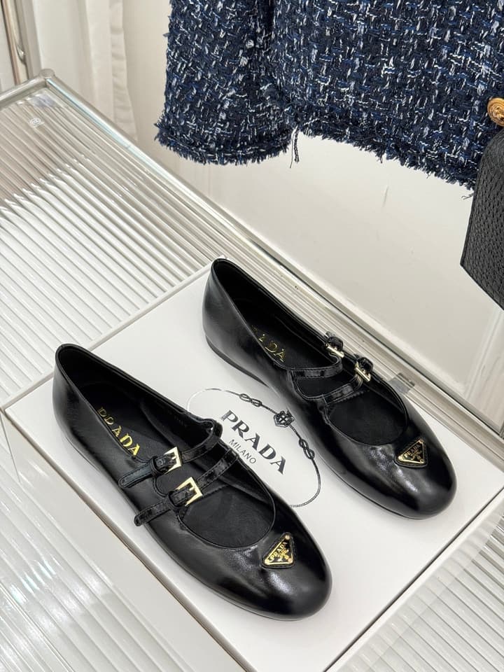 Prada Classic Mary Jane Flats in Leopard Print