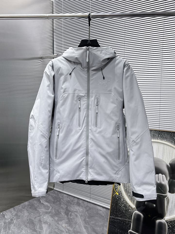Arc'teryx Classic Hard Shell Down Ski Jacket in Dark Gray Shell
