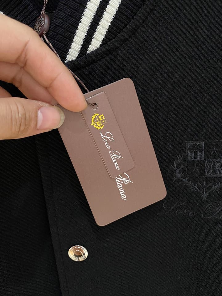 Loro Piana Men's Casual Jacket – Spring/Summer Collection – 2025SS in Black Varsity Jacket