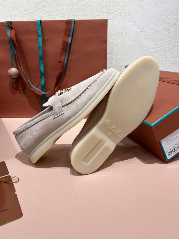 Loro Piana My Charms Classic Loafers in Nude
