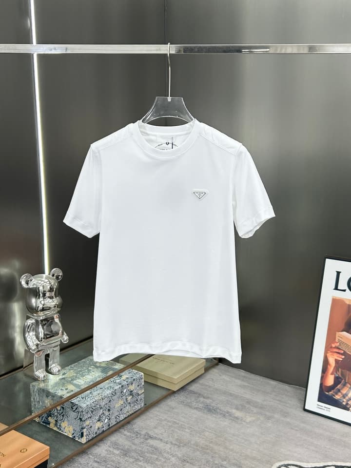 Prada 3D Logo High-Count Cotton T-Shirt – 2026SS in Classic Black