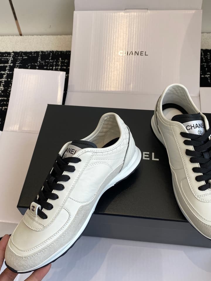 Chanel Panda Platform Sneakers – 2025SS in Black With White Laces